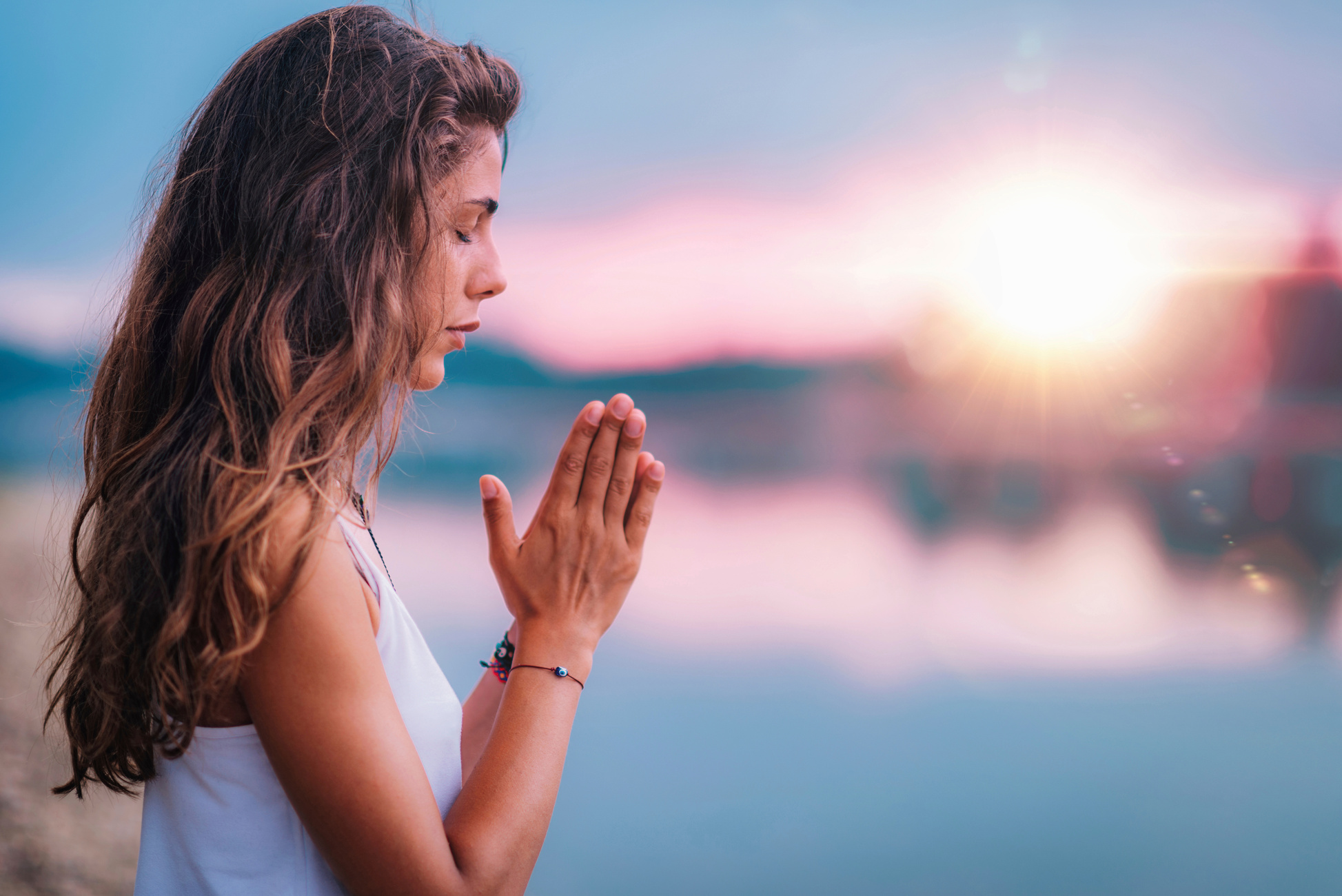 Woman meditating